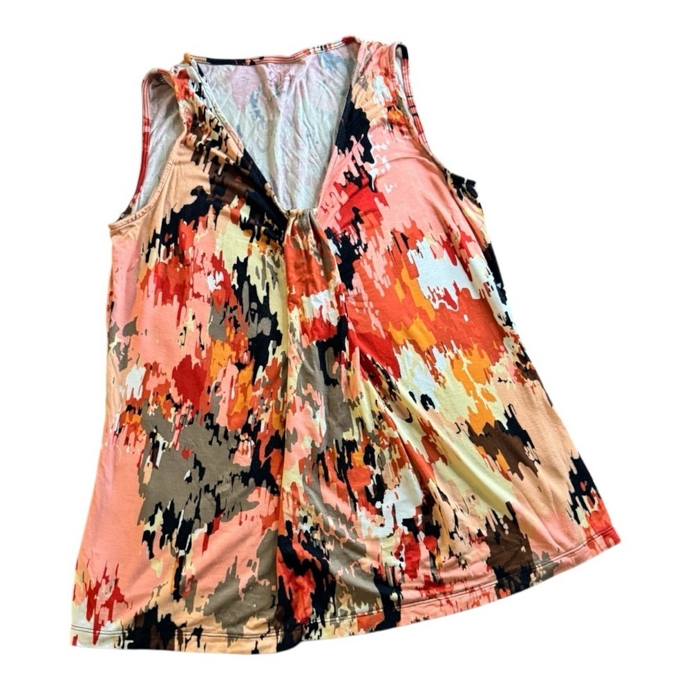 Vibrant Sleeveless Abstract Top - Picture 2 of 4
